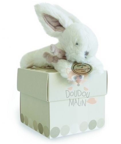  lapin bonbon attache tétine blanc taupe 